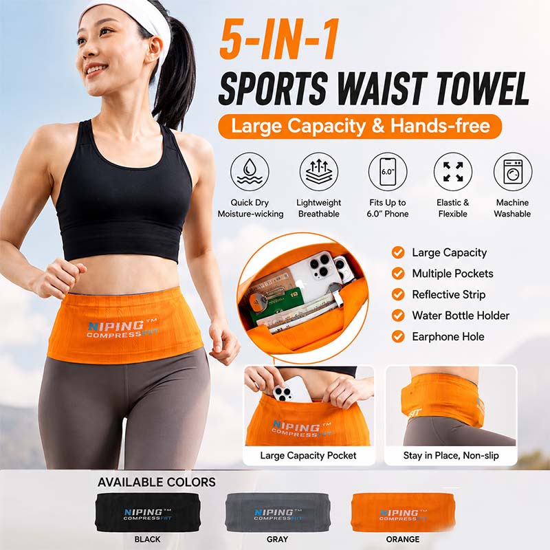 Running Gear Belt - Running Waistband Invisible Anti-slip Phone Holder