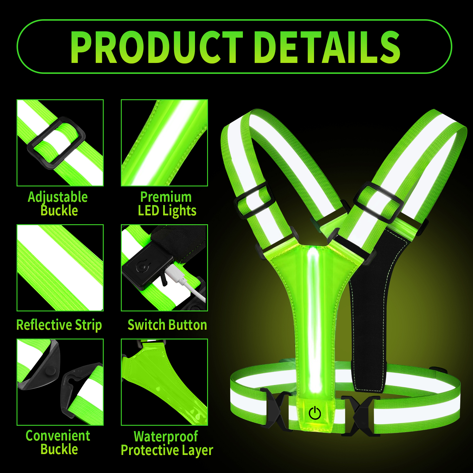 Outdoor Night Walking Safety V - огляд і ціна Running Gear For Winter
