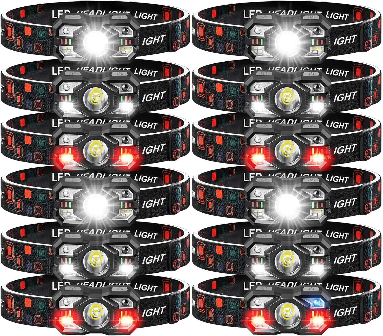 12-Pack Rechargeable Headlamps - огляд і ціна Running Headlamp Led