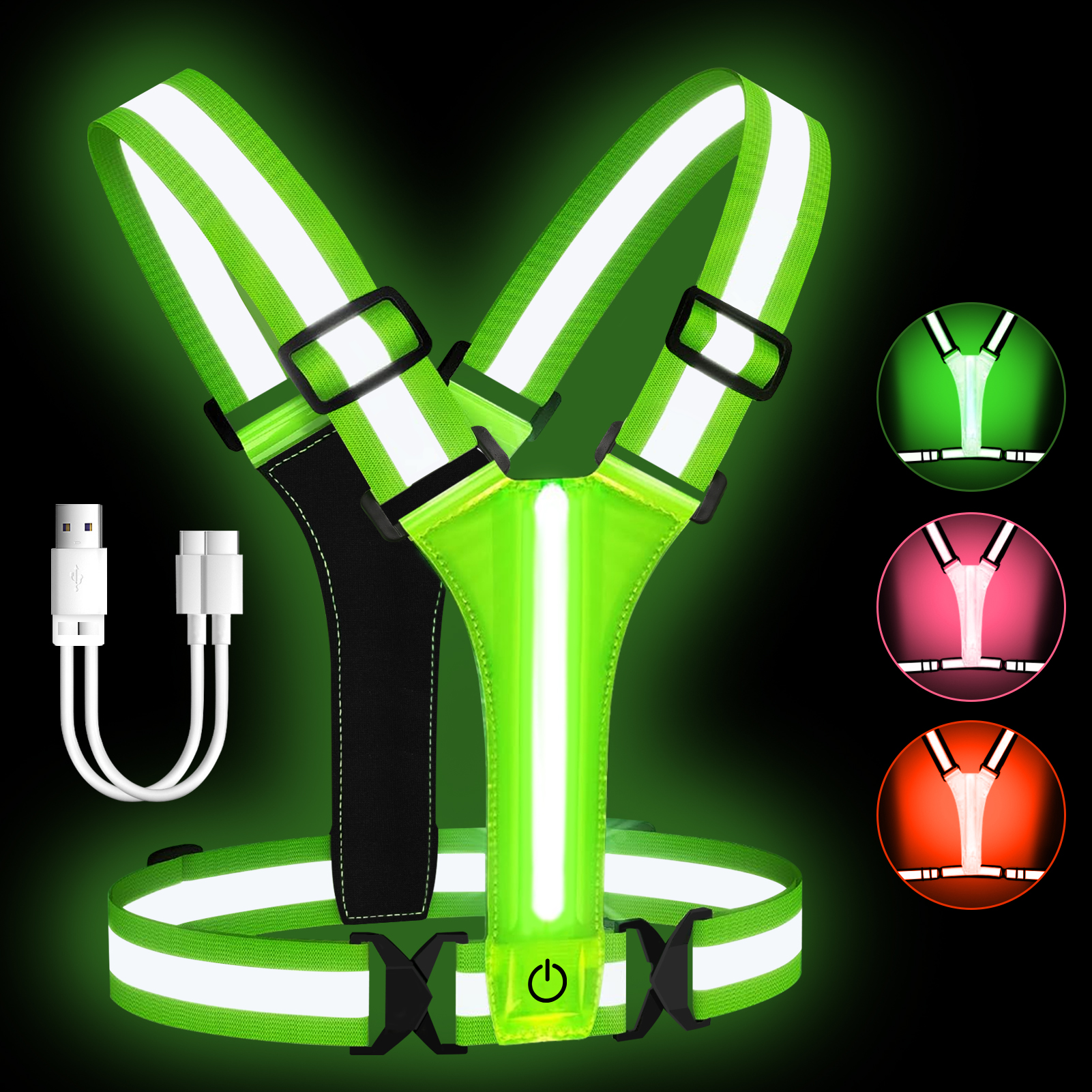 Adjustable LED Reflective Vest - огляд і ціна Running Gear For Winter