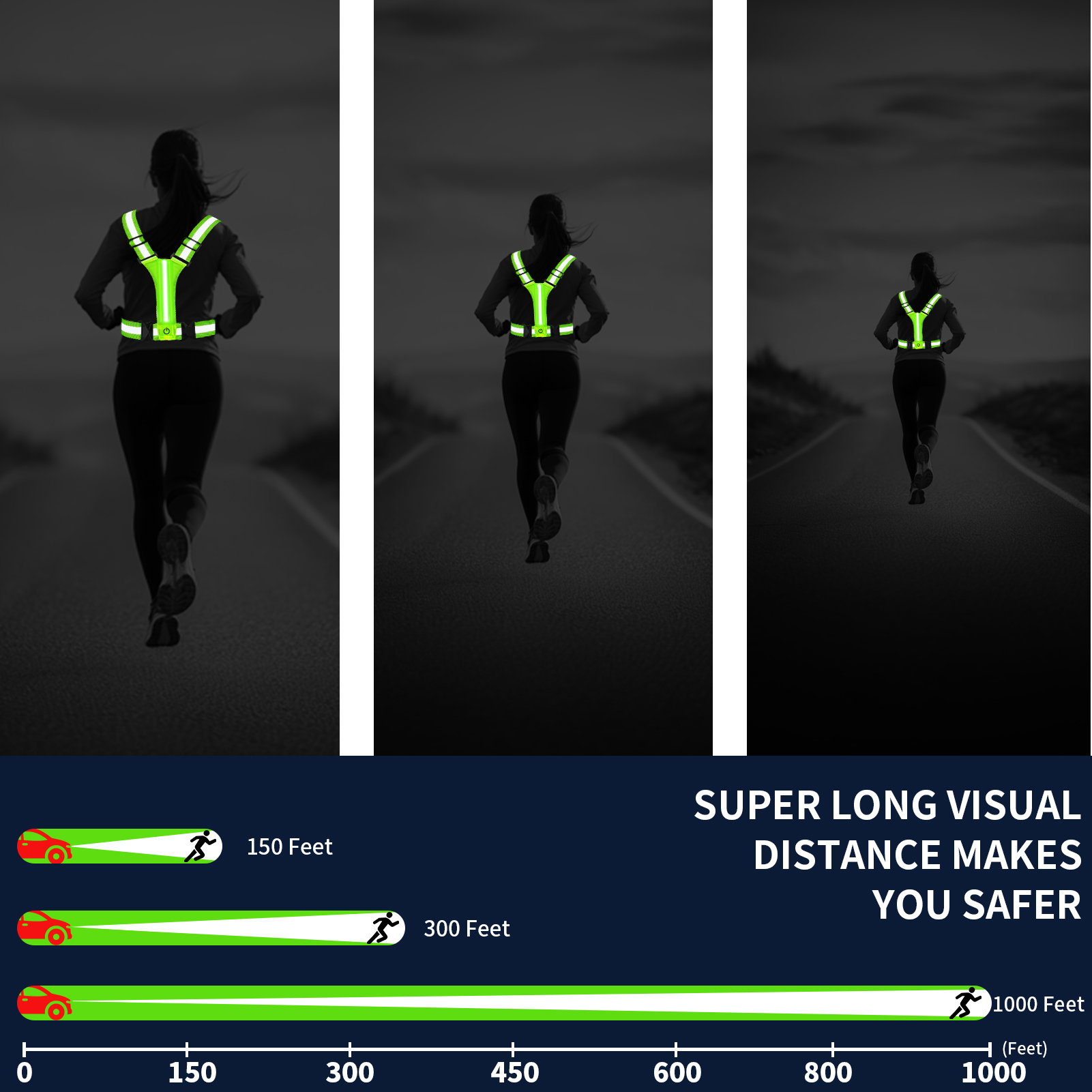 Adjustable LED Reflective Vest - огляд і ціна Running Gear For Winter