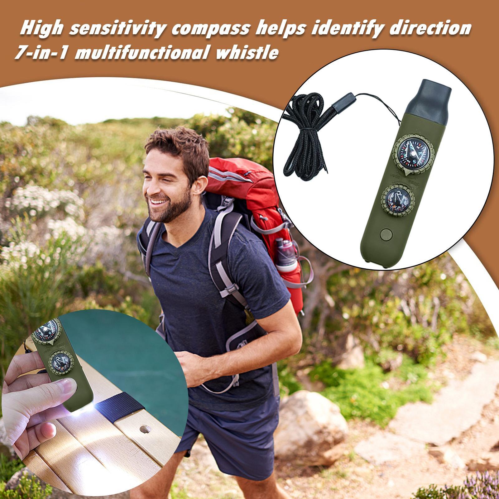 7-in-1 Survival Whistle with L - огляд і ціна Running Gear Boat